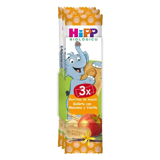 Barrette di muesli biologico Hipp Biscotto alla mela e vaniglia, confezione 3x20 grammi