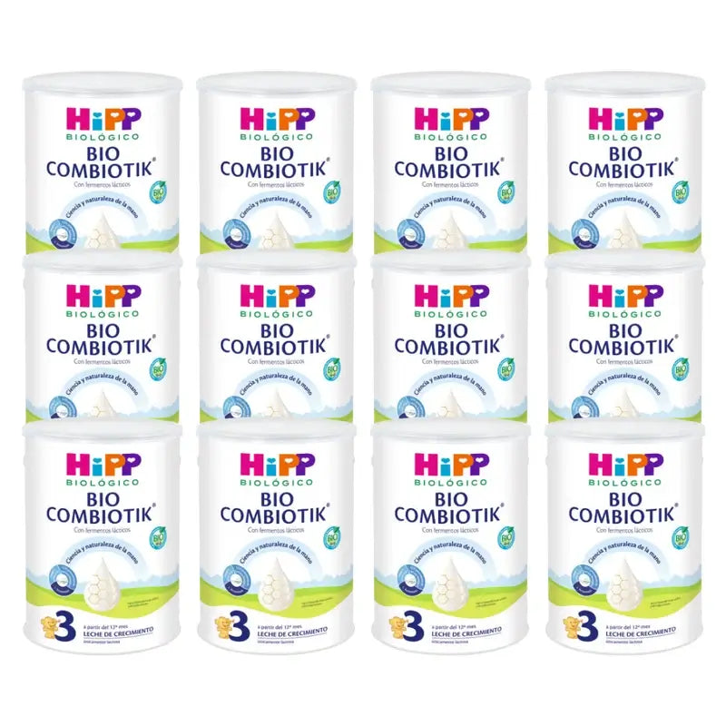 Hipp Combiotik 3, Latte per la crescita, confezione da 12 x 800 g