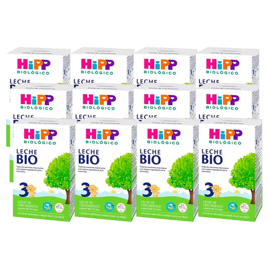 Hipp Latte Crescita Biologico 3, Confezione 12 x 500 g