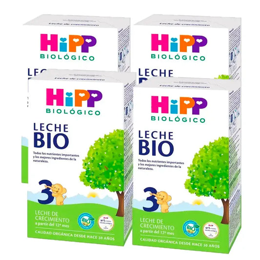 Hipp Latte Crescita Biologico 3, Confezione 4 x 500 g