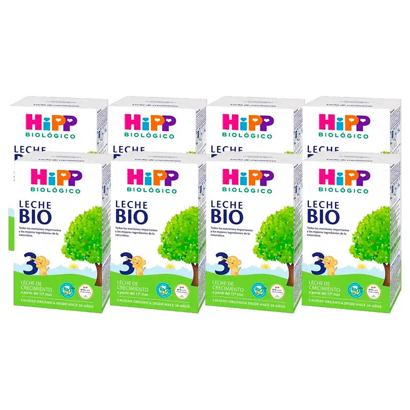 Hipp Latte Crescita Biologico 3, Confezione 8 x 500 g