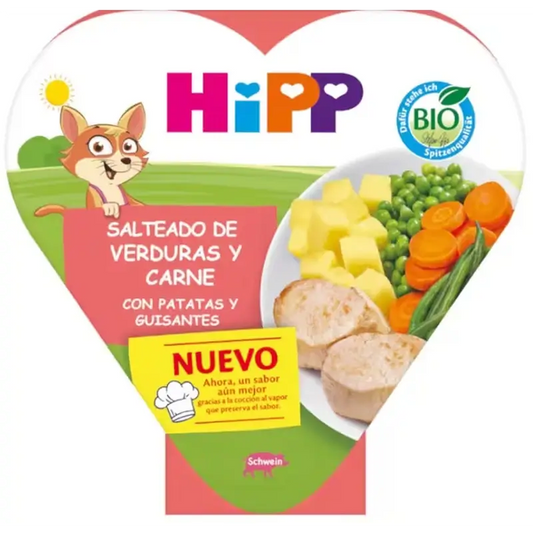 Hipp Bio Verdure saltate, carne, patate e piselli, 250 G