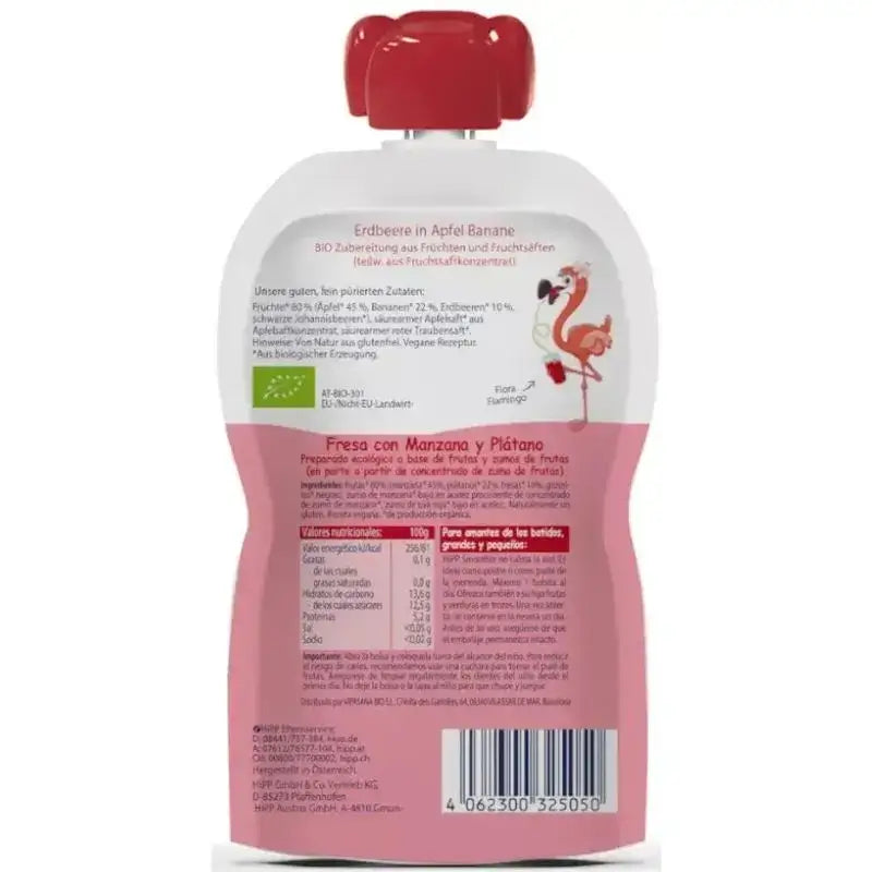 Hipp Frullato biologico di mela e fragola e banana, 120ml