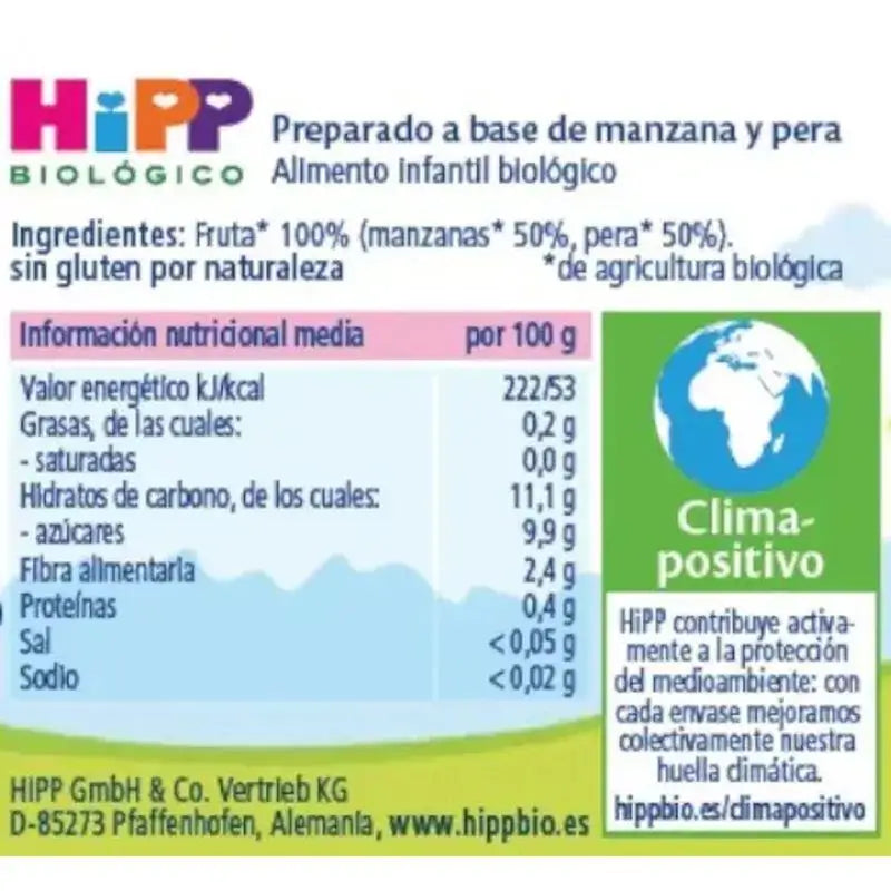 Vasetto di mele e pere Hipp Bio, 125 G