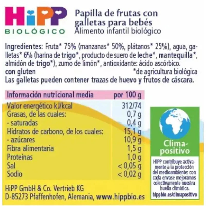 Hipp Bio Muffin di mele e banane con biscotti, 190 G