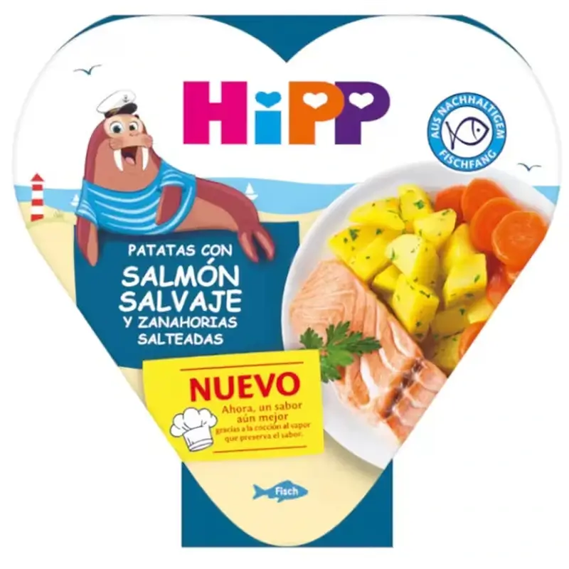 Carote e patate Hipp con salmone selvaggio, 250 G