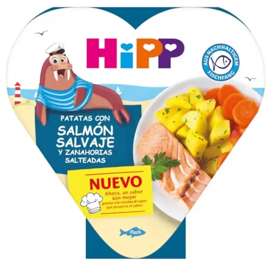 Carote e patate Hipp con salmone selvaggio, 250 G