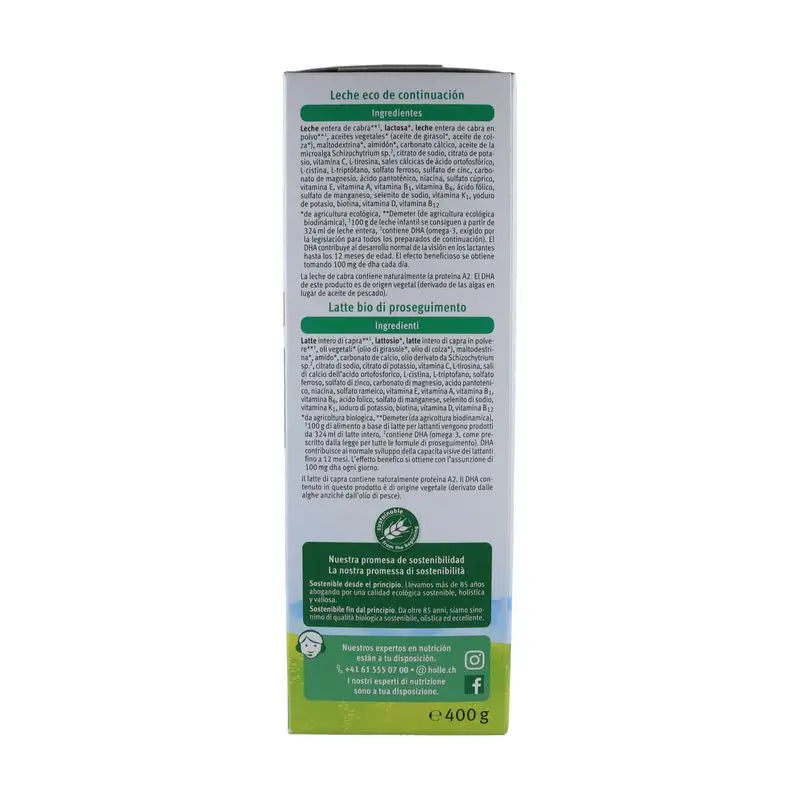 Holle Latte di capra Continuazione 2 , Da 6 mesi, 400 g