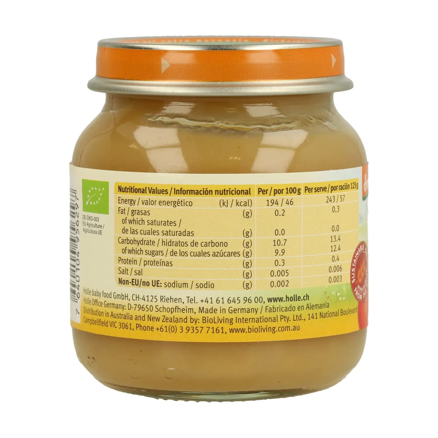 Vasetto Holle 100% Mela, 125gr