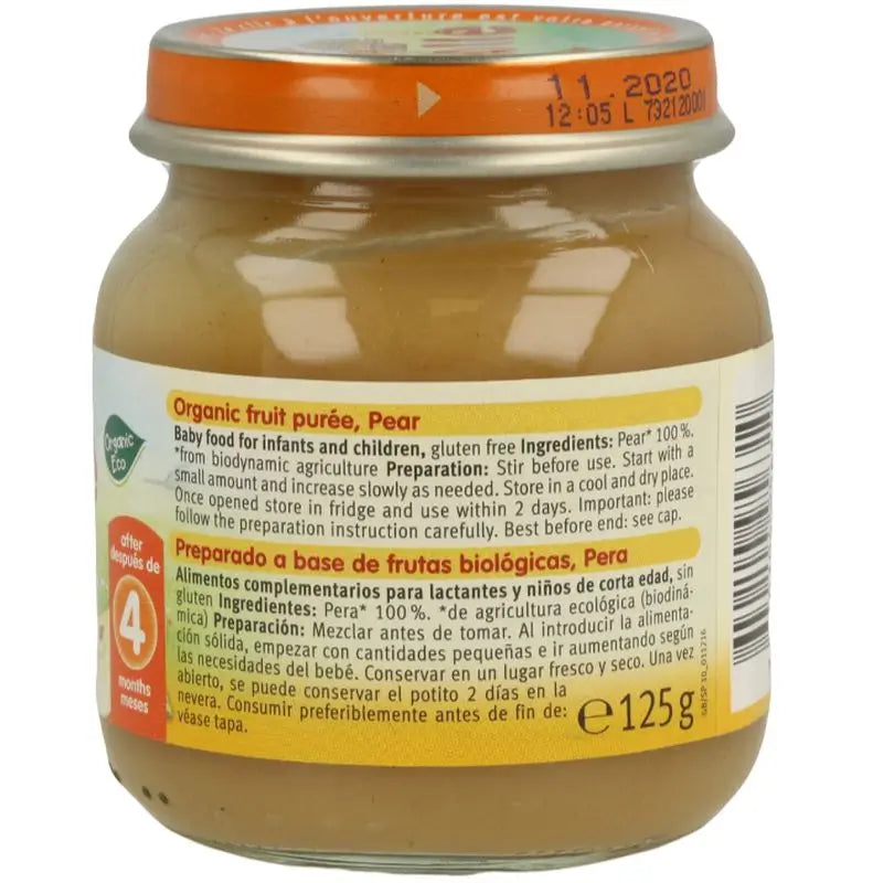 Holle 100% Pera Mini Vasetto 4Mesi 125Gr. Demeter