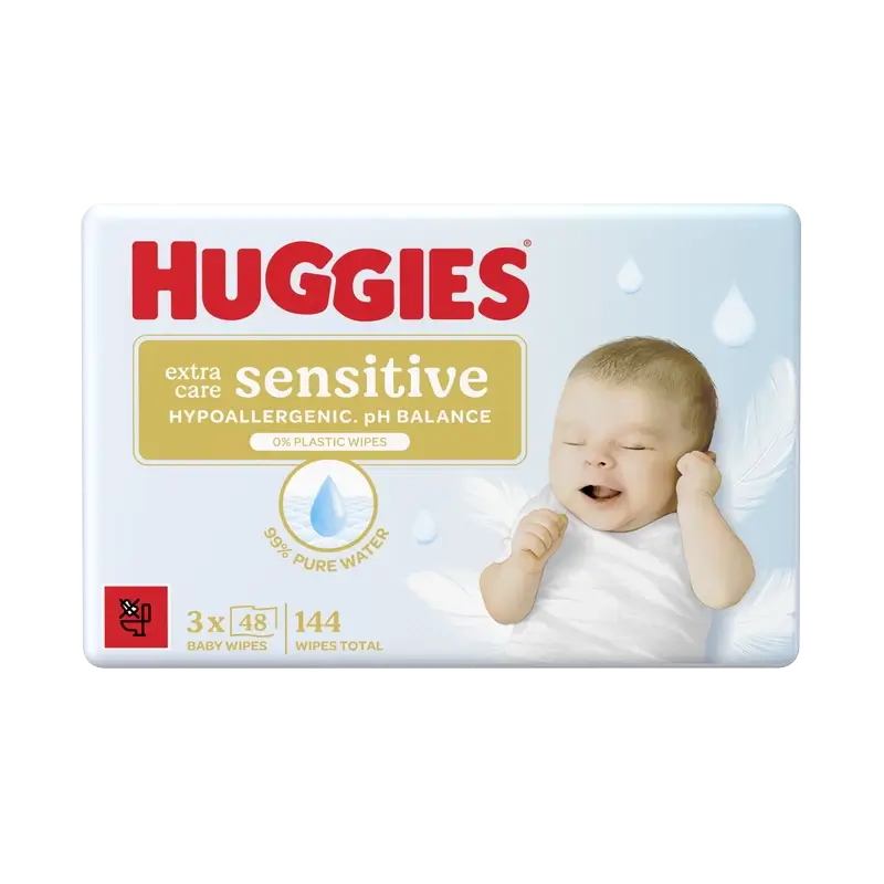 Huggies Extra Care Salviette Sensitive , 144 pz.