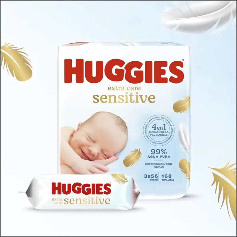 Huggies Extra Care Salviette Sensitive , 144 pz.