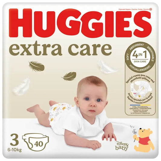 Pannolini Huggies Extra Care Taglia 3 (6-10 Kg) Disney, 40 pz.