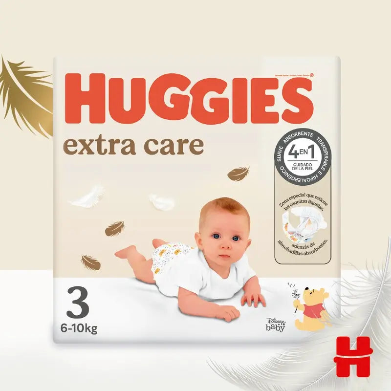 Pannolini Huggies Extra Care taglia 3 (6-10 Kg) Disney , 96 pezzi