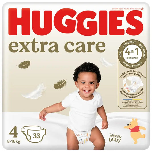Pannolini Huggies Extra Care taglia 4 (9-14 Kg) Disney, 33 pz.