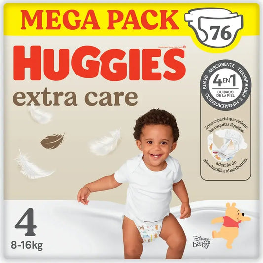 Pannolini Huggies Extra Care taglia 4 (8-16 Kg) Disney , 76 pezzi