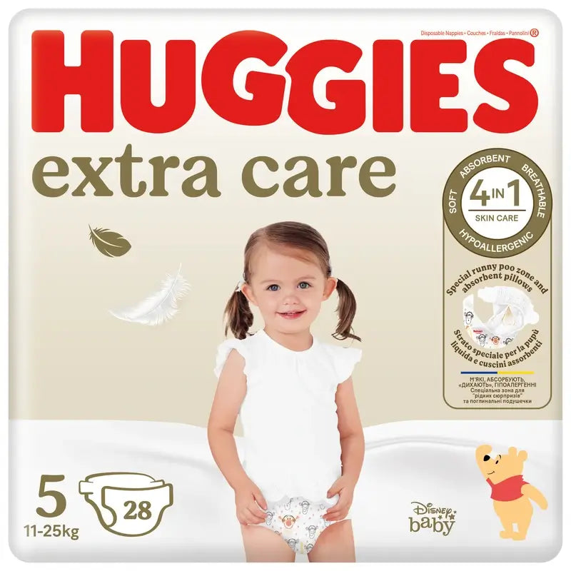 Pannolini Huggies Extra Care taglia 5 (11-25 Kg) Disney, 28 pezzi