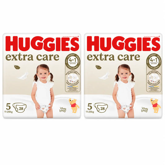 Pannolini Huggies Extra Care taglia 5 (11-25 Kg) Disney, 28 pezzi, confezione da 2