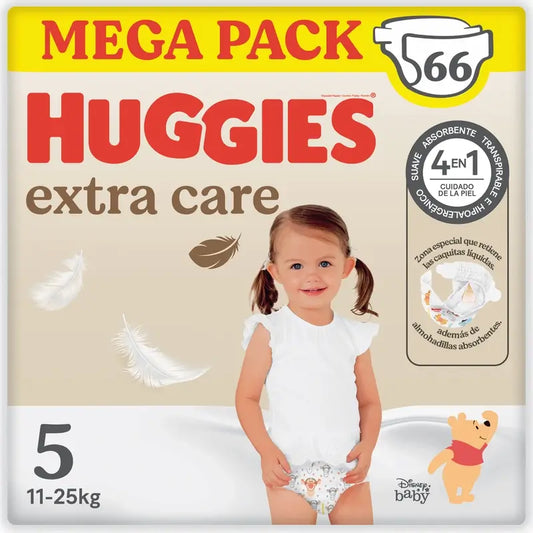 Pannolini Huggies Extra Care taglia 5 (11-25 Kg) Disney , 66 pezzi