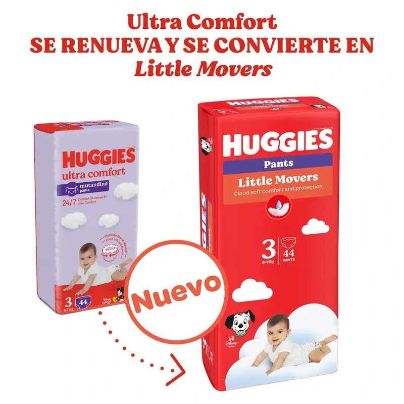 Pannolini Huggies Little Movers taglia 4 (9-14 kg) Disney, 120 pezzi