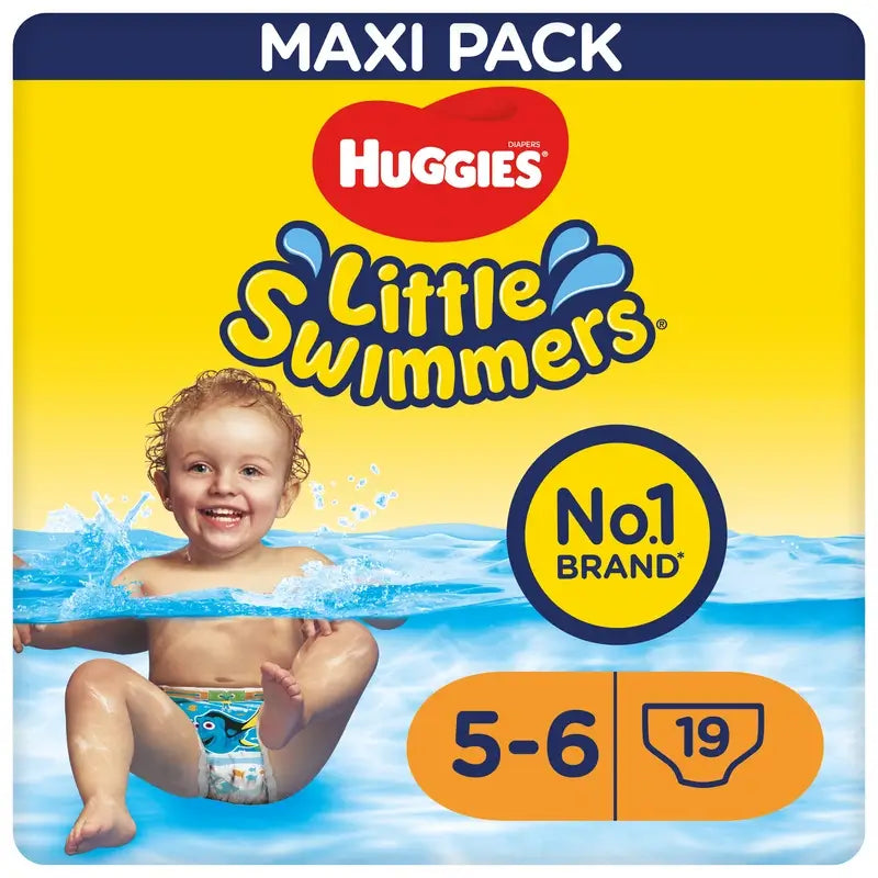 Pannolini da bagno Huggies Little Swimmers taglia 5-6, 19 pezzi.