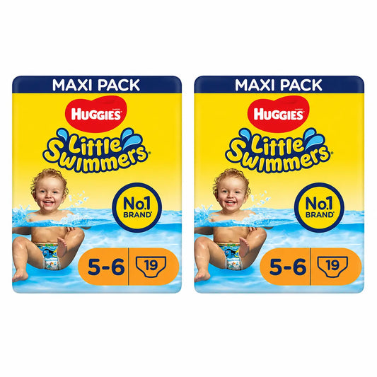 Pannolini da bagno Huggies Little Swimmers taglia 5-6 , 19 pezzi, confezione da 2