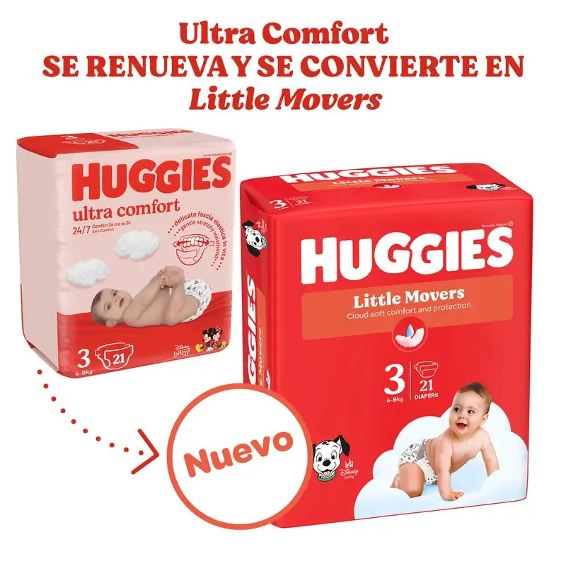 Pannolini per bambini Huggies Little Movers taglia 5 (11-25 kg) Disney, 126 unità