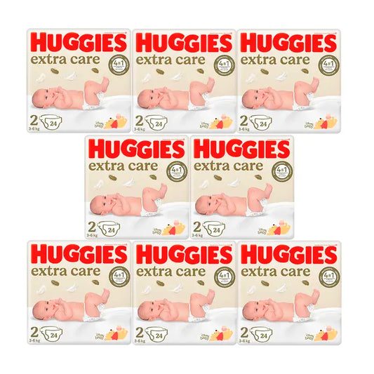 Pannolini Huggies Extra Care taglia 2, confezione 8 x 24 pezzi