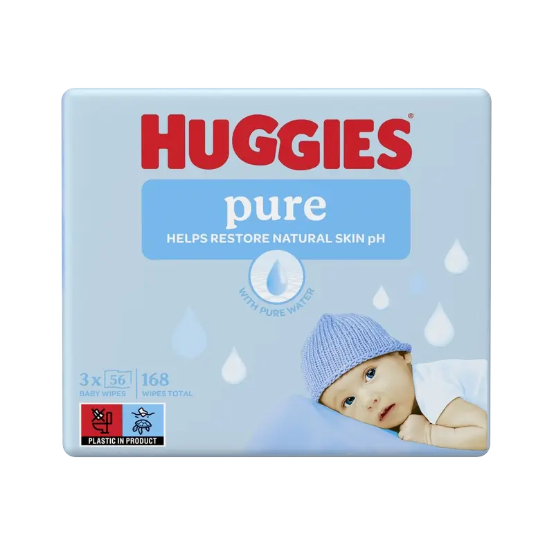 Salviette Huggies Pure , 168 pz.