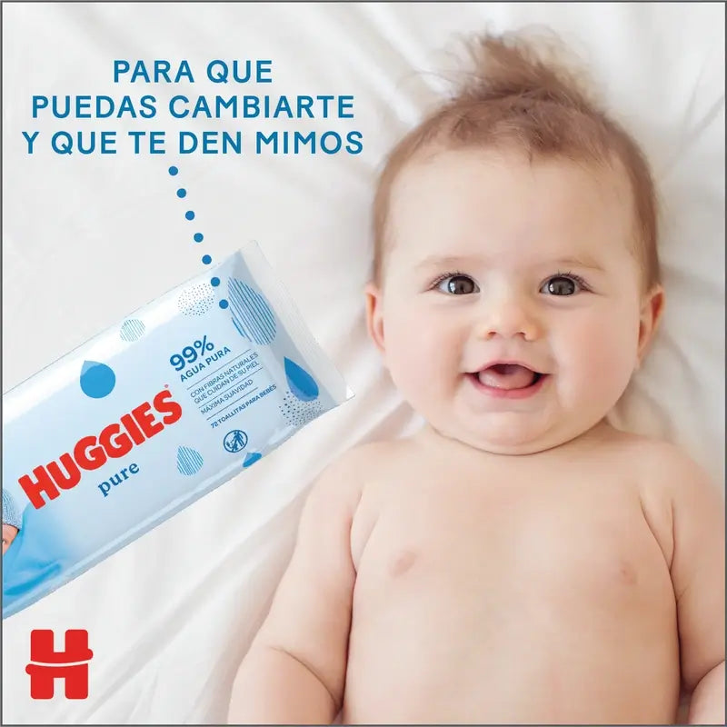 Salviette Huggies Pure , 56 pz.