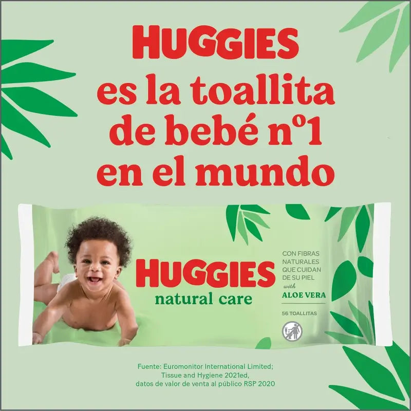 Salviette Huggies Natural Care , 56 pz.