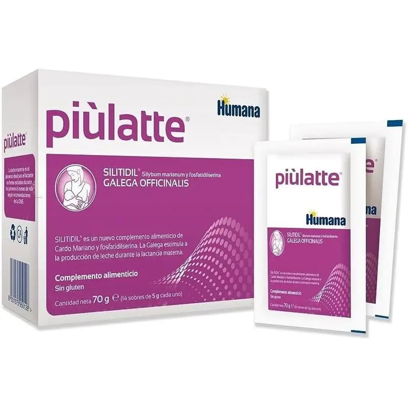 Humana Piulatte Integratore alimentare per l'allattamento 14 bustine x 5 grammi