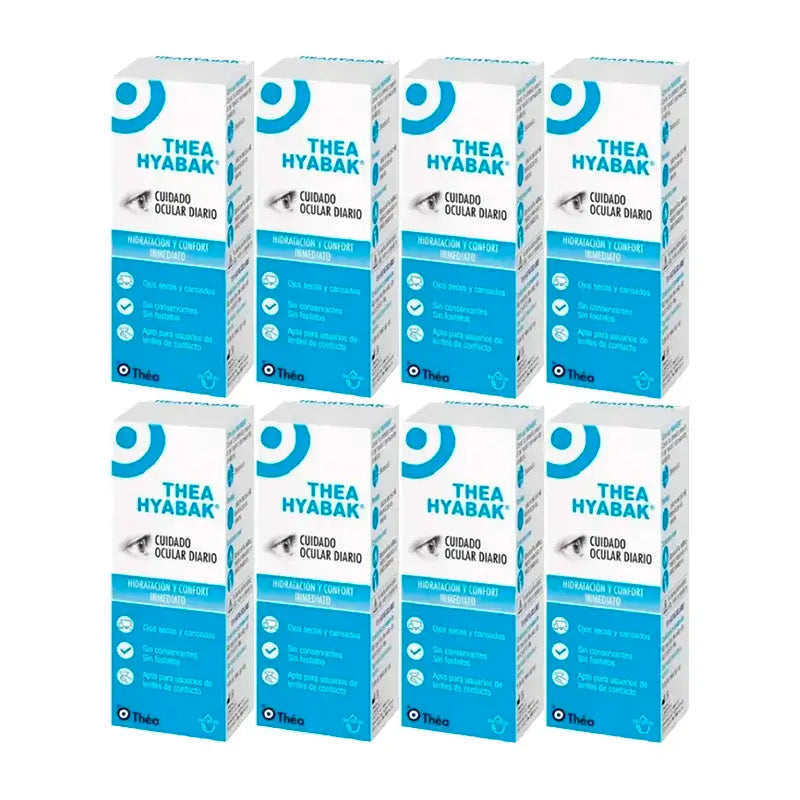 Soluzione oculare in gocce Hyabak, confezione da 8 x 10 ml