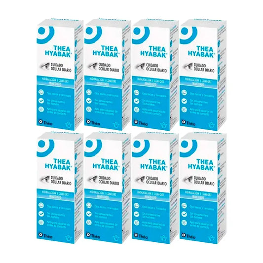 Soluzione oculare in gocce Hyabak, confezione da 8 x 10 ml