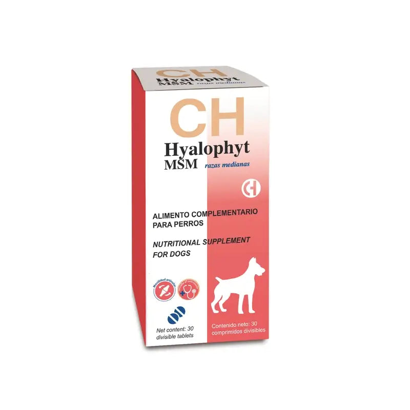 Chemical Hyalophyt MSM per cani di taglia media, 30 compresse