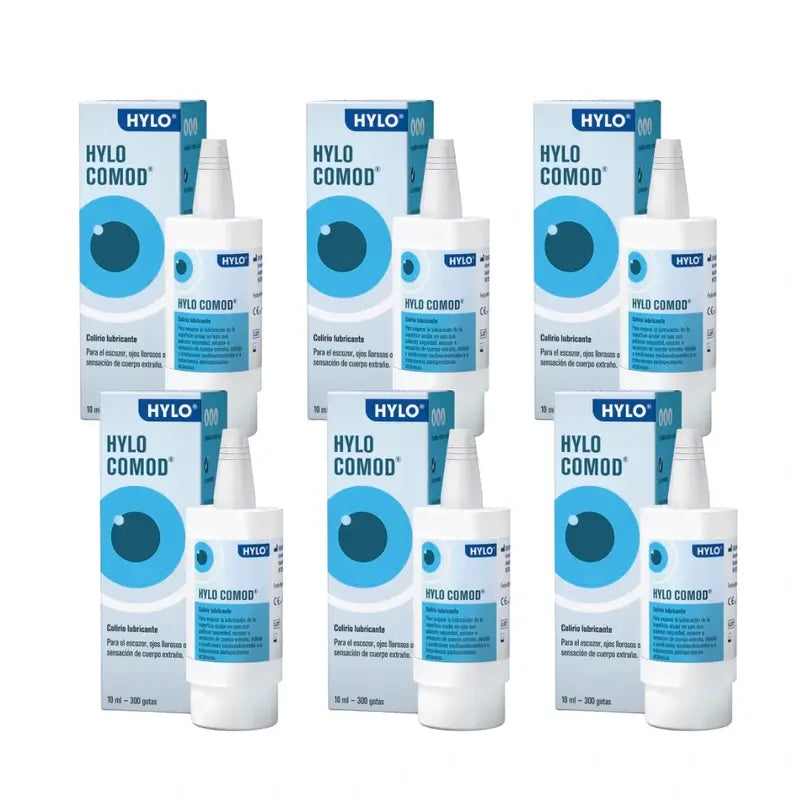 Hylo Comod Gocce Oculari 10 ml, Confezione da 6