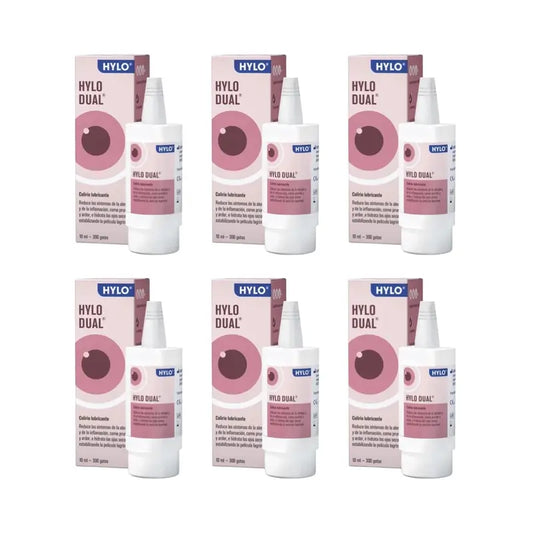 Hylo Dual Gocce Oculari 10 ml, Confezione da 6