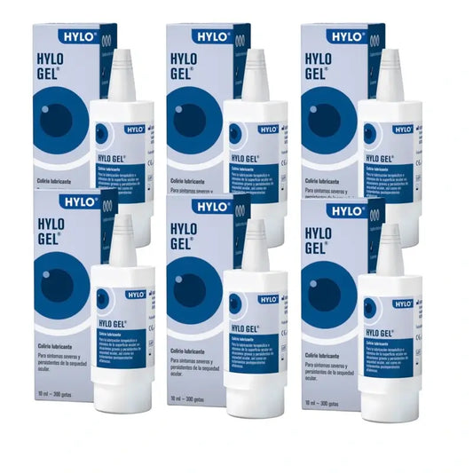 Hylo Gel Gocce Oculari 10 ml, Confezione da 6