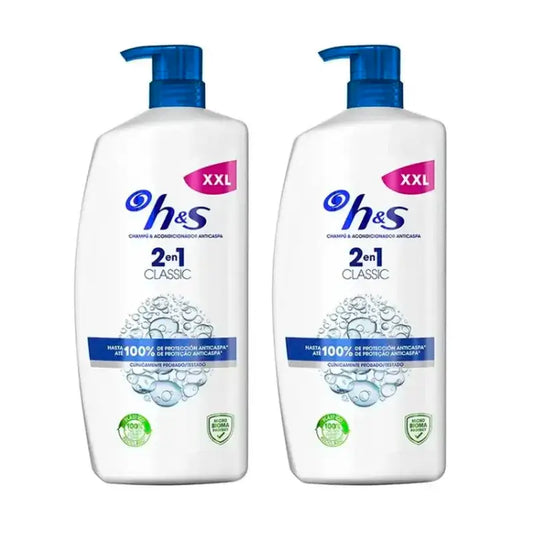 H&S Classic 2 In 1 Shampoo, Confezione 2 x 1000 ml