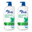 H&S Shampoo al mentolo, confezione 2 x 1000 ml