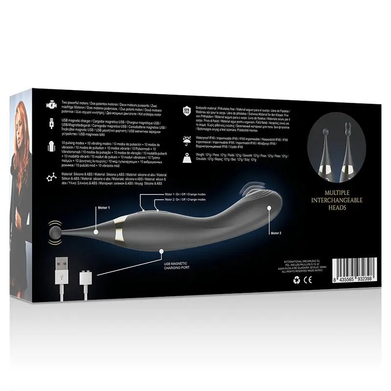 Stimolatore intercambiabile del clitoride e vibratore del punto G a pulsazioni di Ibiza Technology