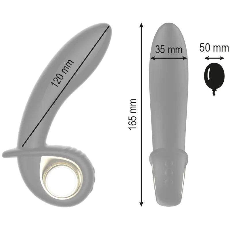 Vibratore gonfiabile anale/vaginale telecomandato Ibiza Technology