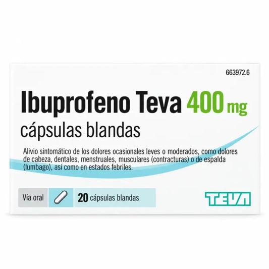 Ibuprofene Teva 400 mg, 20 capsule molli