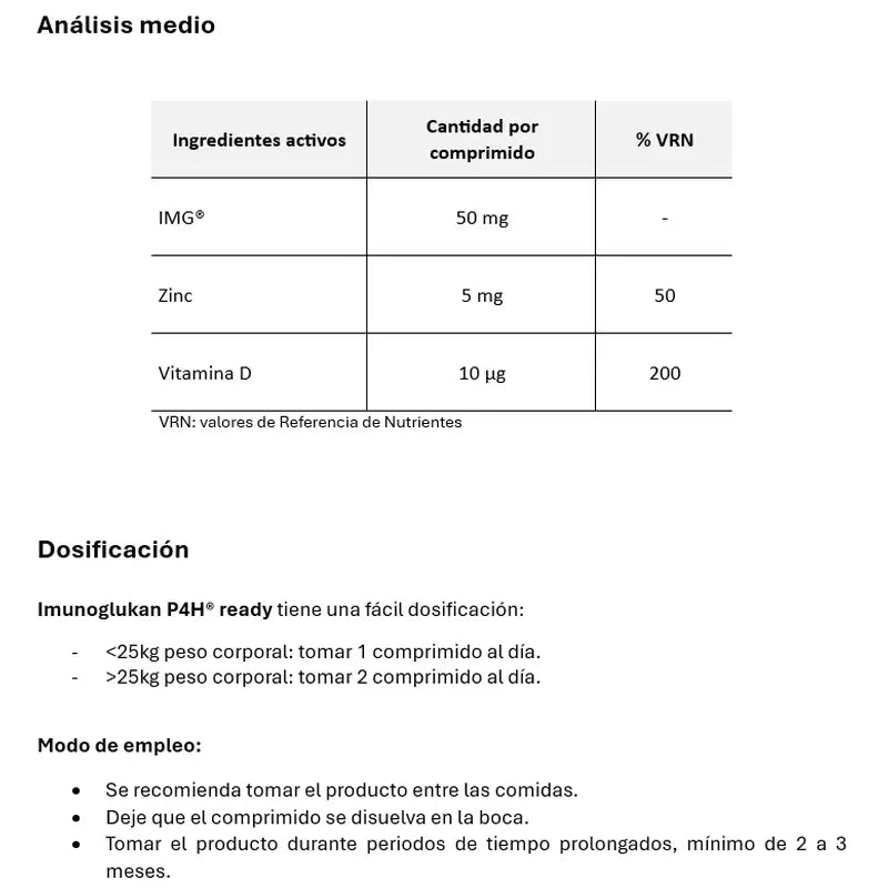 Imunoglukan Ph4 Ready con zinco e vitamina A, 30 compresse
