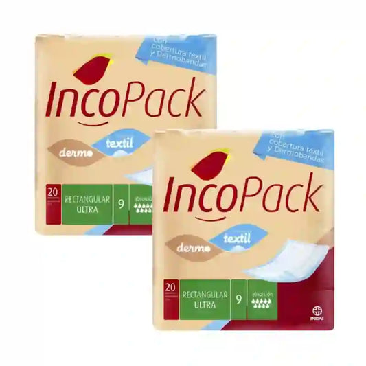 Incopack Pad assorbente rettangolare Ultra Super Night, confezione da 2, 160 unità.