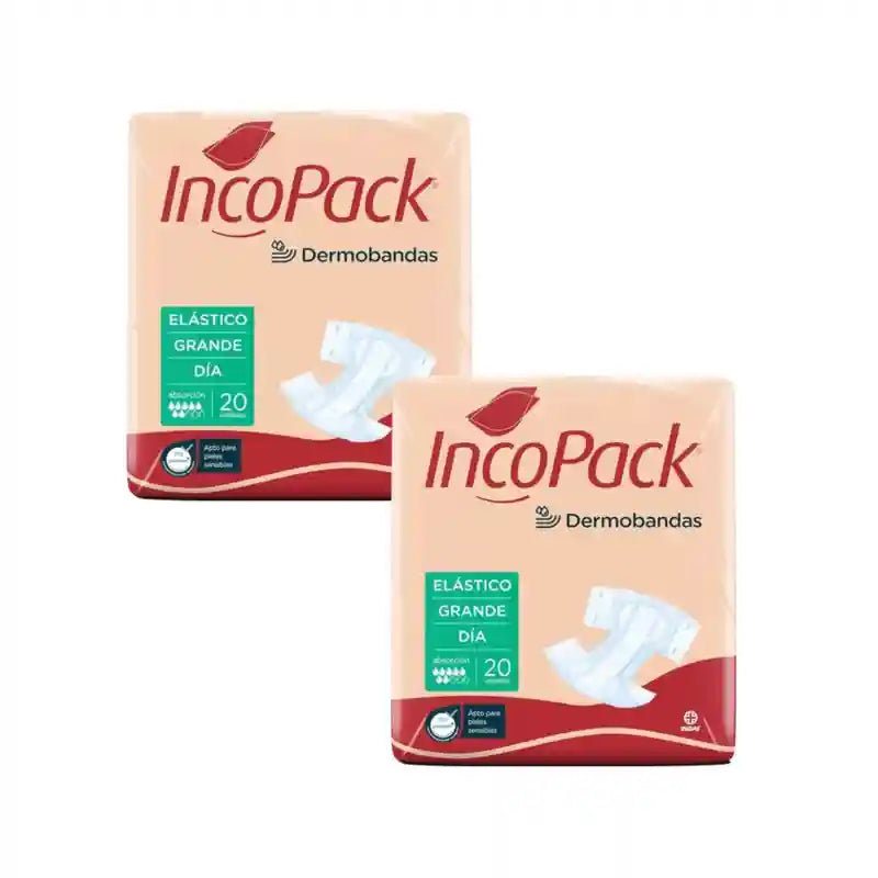 Incopack Anatomical Elastic Day Large Size, confezione da 2, 160 pezzi.