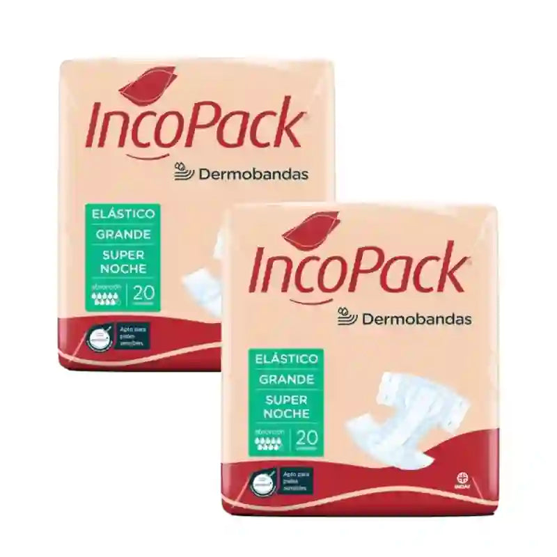 Incopack Anatomical Elastic Super Night Super Large Size , Confezione 3, 240 pezzi.