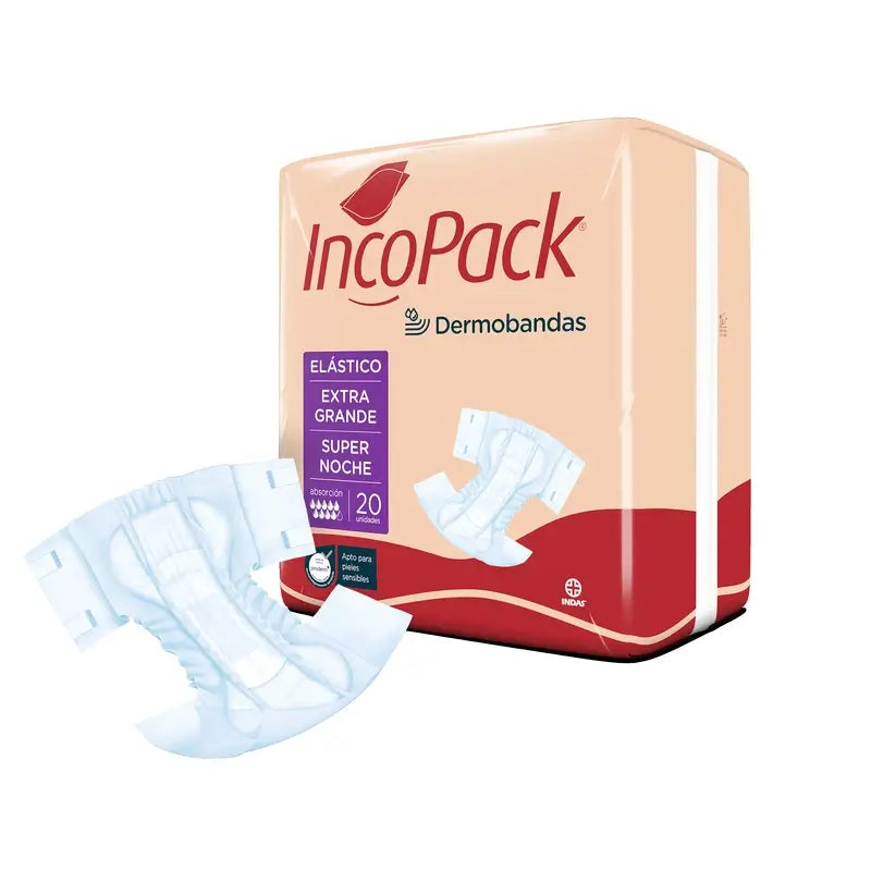 Incopack Elastic Absorbent Super Night Super Large Size, 80 pezzi.