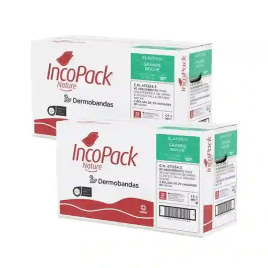 Incopack Nature Assorbente Elastico Taglia Grande, Confezione 2, 160 Unità.