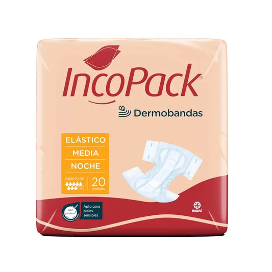 Incopack Anatomico Elastico Notte Taglia Media , 80 unità